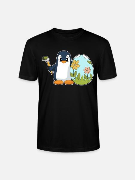 Pinguin Ostern Osterei - Stanley/Stella Unisex Bio-T-Shirt CRAFTER - Schwarz