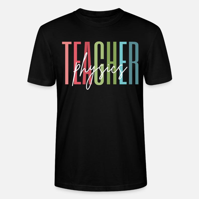 Physik Lehrerin Schule Geschenk - Stanley/Stella Unisex Bio-T-Shirt CRAFTER - Schwarz