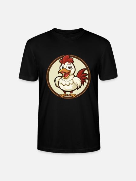 kylling, farverig, kawaii, tegneseriefigur Clipart - Stanley Stella CRAFTER unisex økologisk-T-shirt - sort