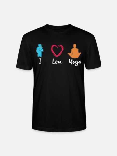 I love yoga - Stanley/Stella CRAFTER Unisex Organic T-Shirt - black