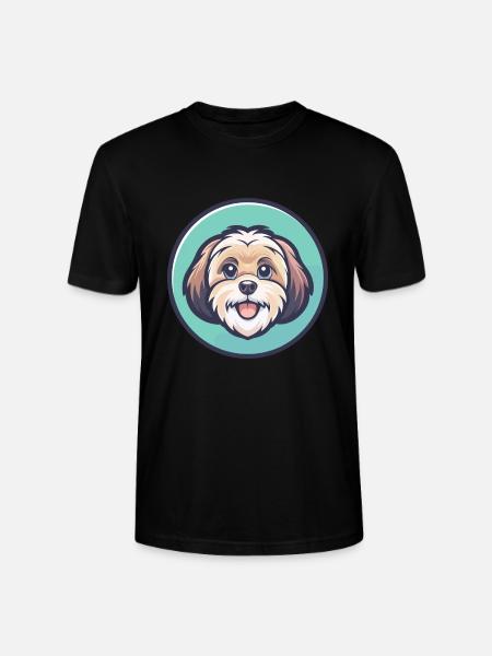ShihPoo Dog Breed Cartoon Character Kawaii Clipart - Stanley/Stella CRAFTER Unisex Organic T-Shirt - black