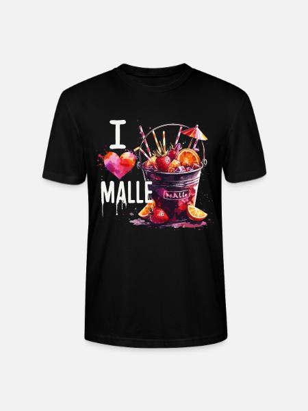 Ich liebe Malle Mallorca Geschenk - Stanley/Stella Unisex Bio-T-Shirt CRAFTER - Schwarz