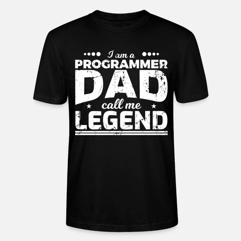 Coder Papa - Stanley/Stella Unisex Bio-T-Shirt CRAFTER - Schwarz