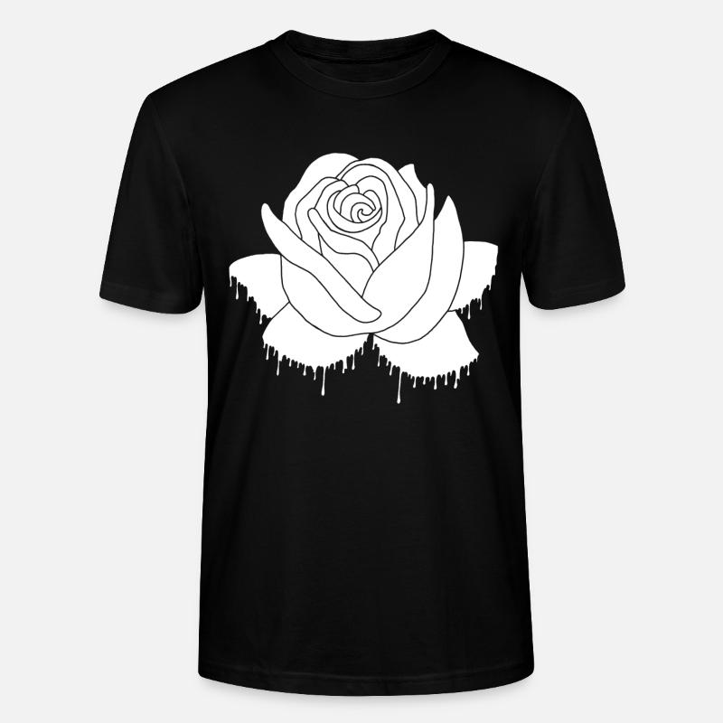 Graffiti d'une rose blanche - T-shirt bio CRAFTER Stanley Stella Unisexe - noir