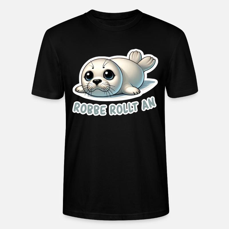 Robbe rollt an - Stanley/Stella Unisex Bio-T-Shirt CRAFTER - Schwarz