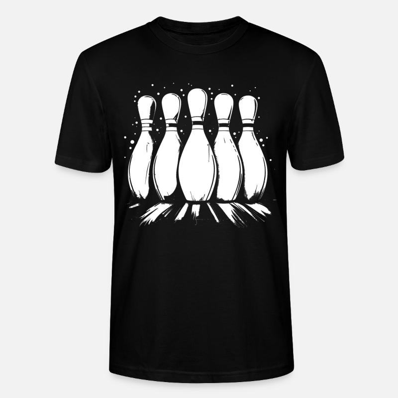 Bowling Pins - Stanley/Stella Unisex Bio-T-Shirt CRAFTER - Schwarz