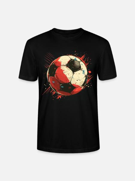 Fußball Grafik - Stanley/Stella Unisex Bio-T-Shirt CRAFTER - Schwarz