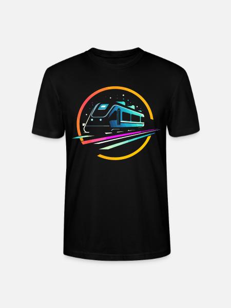 Train Comic - Stanley/Stella CRAFTER Unisex Organic T-Shirt - black