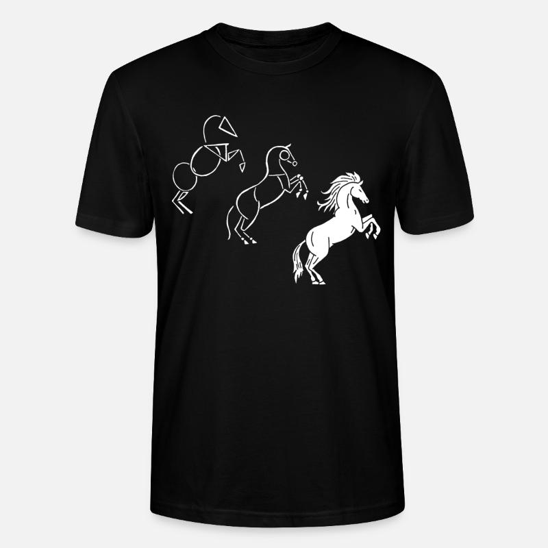 Zeichne mir ein weißes Pferd - Stanley/Stella Unisex Bio-T-Shirt CRAFTER - Schwarz