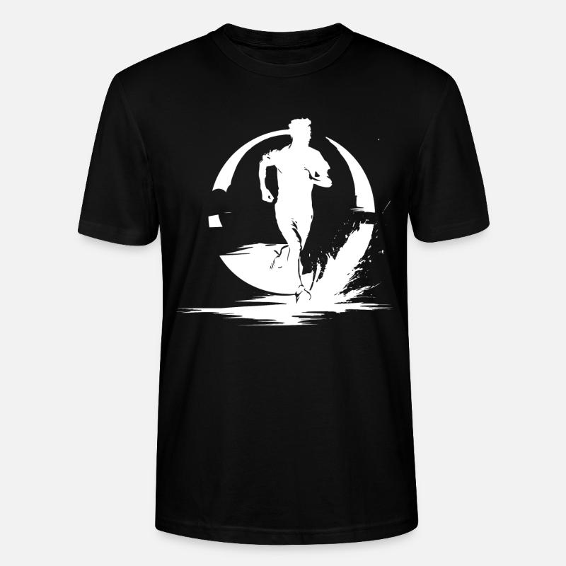 Dessin de garçon marathon - T-shirt bio CRAFTER Stanley Stella Unisexe - noir