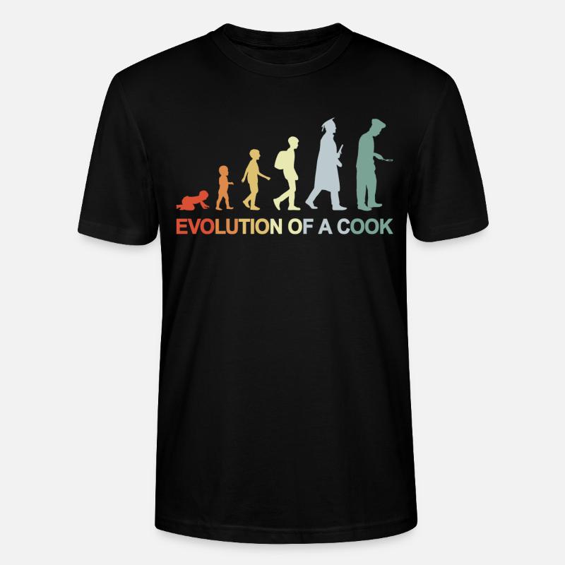 Evolution d’un cuisinier - T-shirt bio CRAFTER Stanley Stella Unisexe - noir