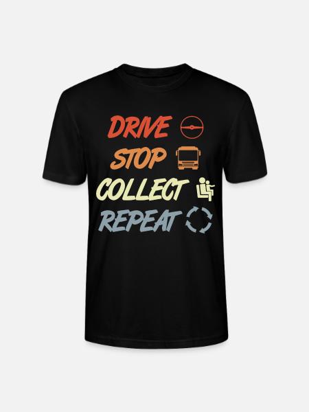 Driving, Stopping, Collecting, Repeating - Stanley/Stella CRAFTER Unisex Organic T-Shirt - black