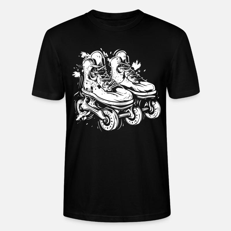 Rollerskates Skizze - Stanley/Stella Unisex Bio-T-Shirt CRAFTER - Schwarz