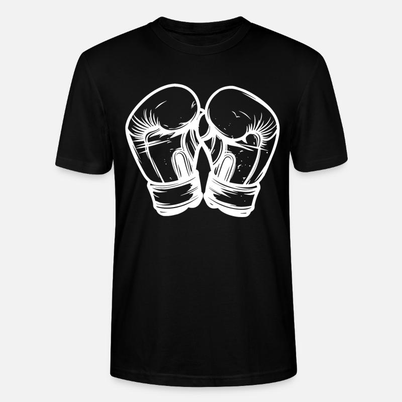 Dessin de gants de kickboxing - T-shirt bio CRAFTER Stanley Stella Unisexe - noir