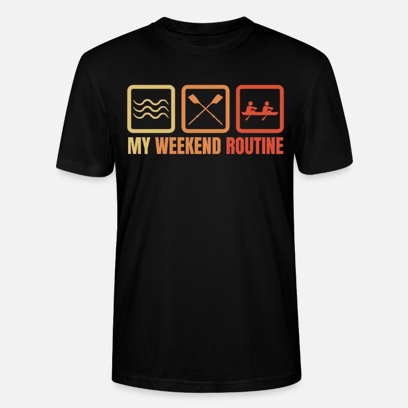 Routine du week-end de rameur - T-shirt bio CRAFTER Stanley Stella Unisexe - noir