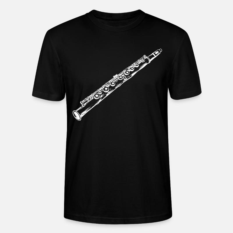 Dessin de flûte traversière - T-shirt bio CRAFTER Stanley Stella Unisexe - noir