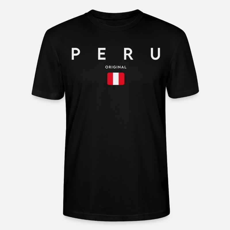 Drapeau du Pérou, fierté péruvienne - T-shirt bio CRAFTER Stanley Stella Unisexe - noir