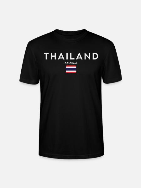 Flag of Thailand, Thai pride - Stanley/Stella CRAFTER Unisex Organic T-Shirt - black