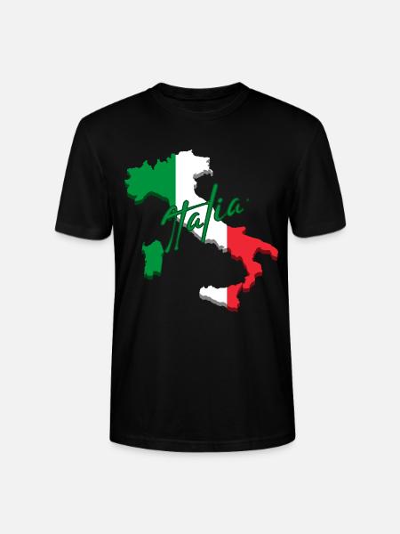 Flag of Italy, Italian pride - Stanley/Stella CRAFTER Unisex Organic T-Shirt - black