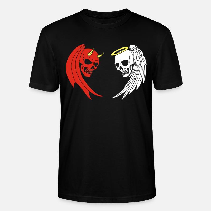 Engel und Dämon Skelett - Stanley/Stella Unisex Bio-T-Shirt CRAFTER - Schwarz
