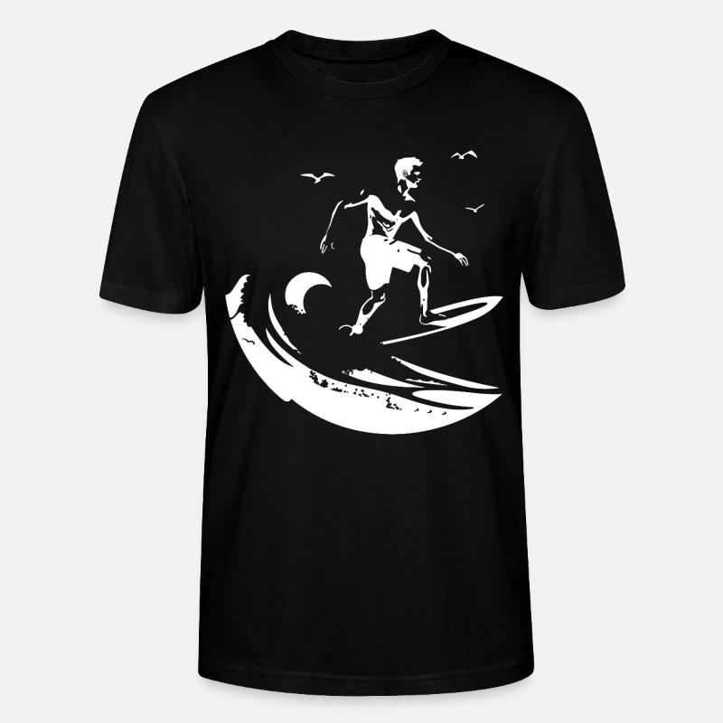 Dessin de surf - T-shirt bio CRAFTER Stanley Stella Unisexe - noir