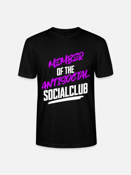 Member Antisocial Introvertiert Spruch - Stanley/Stella Unisex Bio-T-Shirt CRAFTER - Schwarz