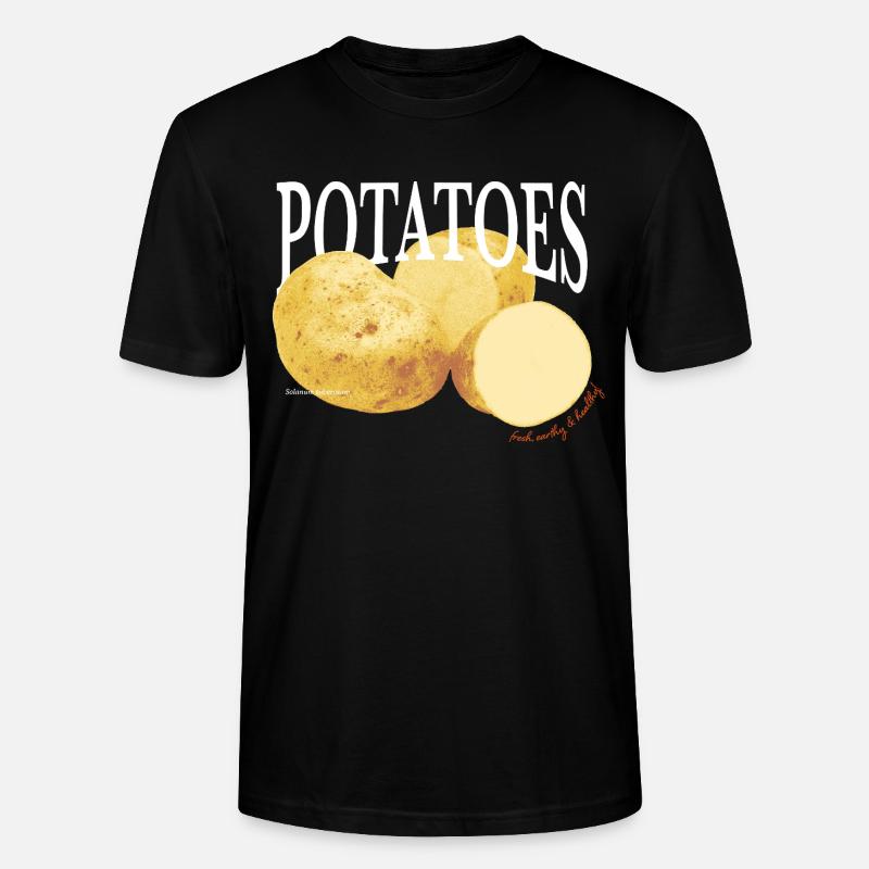 Potatoes – Retro Gemüse-Statement - Stanley/Stella Unisex Bio-T-Shirt CRAFTER - Schwarz