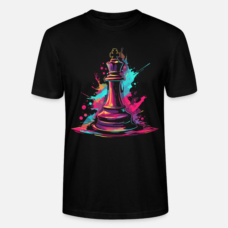 Graffiti d’échecs - T-shirt bio CRAFTER Stanley Stella Unisexe - noir