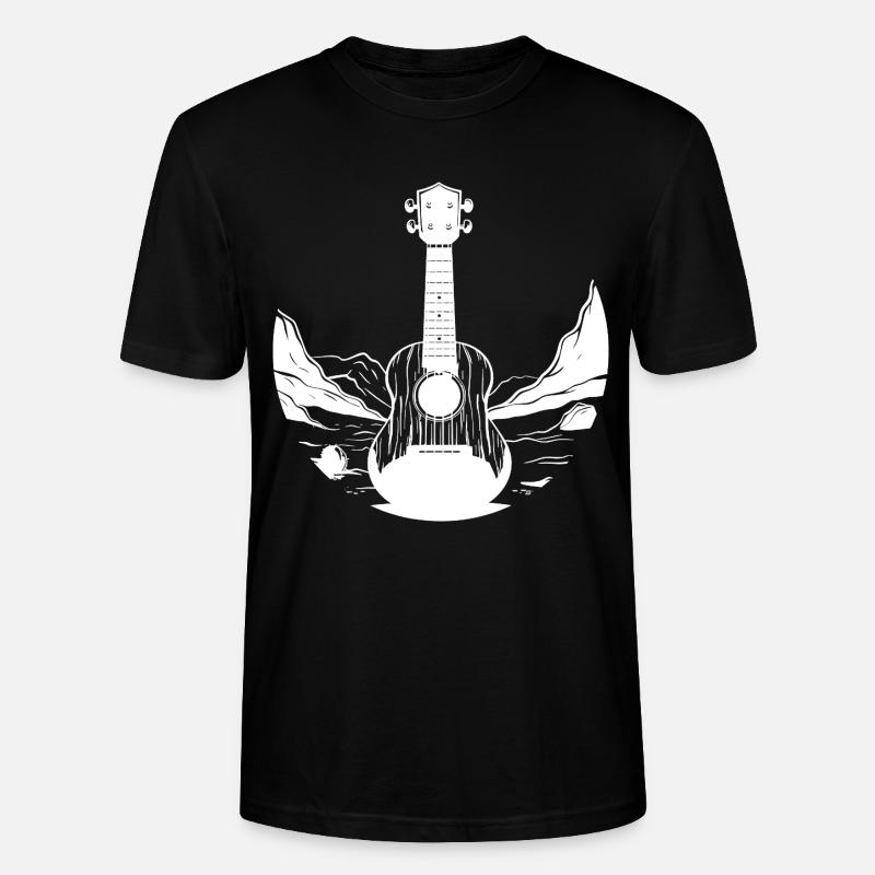 Ukulele Graphics - Stanley/Stella CRAFTER Unisex Organic T-Shirt - black