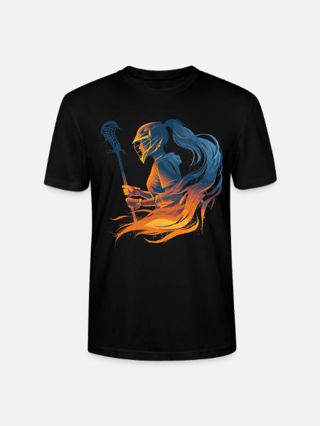 Lacrosse Mädchen Vaporwave - Stanley/Stella Unisex Bio-T-Shirt CRAFTER - Schwarz