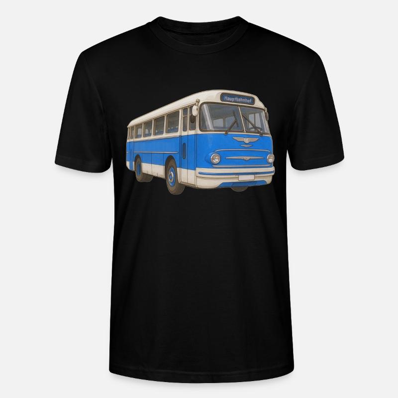 Vieux bus bleu - T-shirt bio CRAFTER Stanley Stella Unisexe - noir