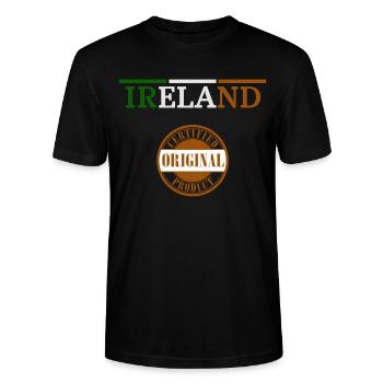 Flagge von Irland, Irish Pride - Stanley/Stella Unisex Bio-T-Shirt CRAFTER - Schwarz - Vorne - Alina (178cm) & Michal (187cm)