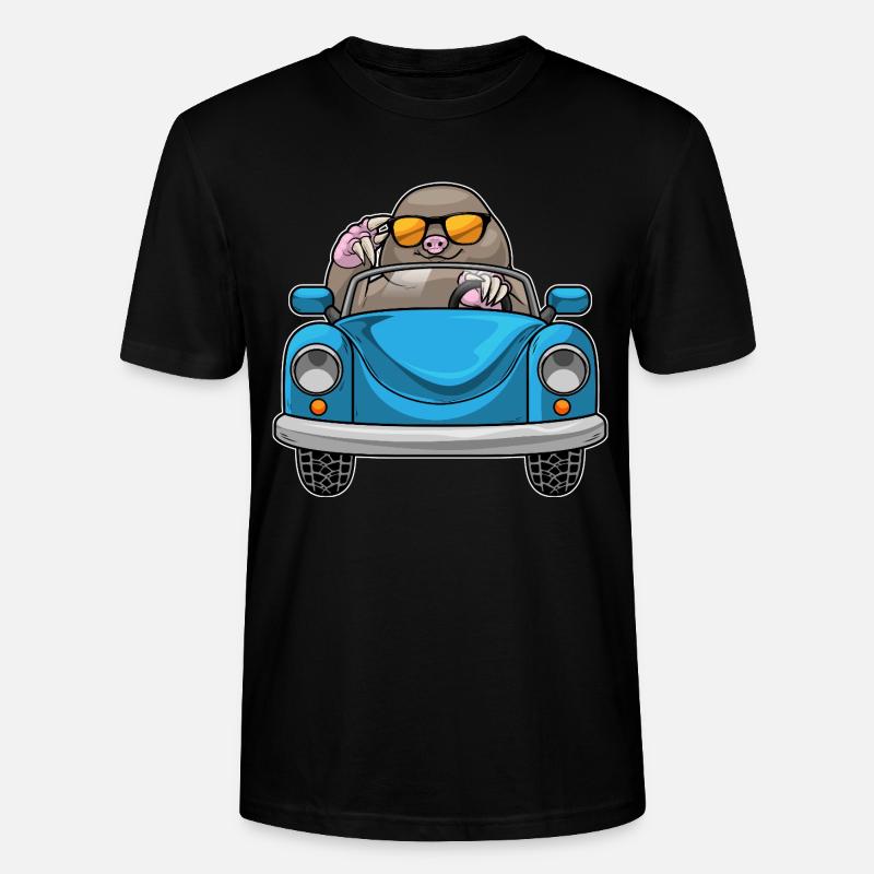 Mole Car - Stanley/Stella CRAFTER Unisex Organic T-Shirt - black