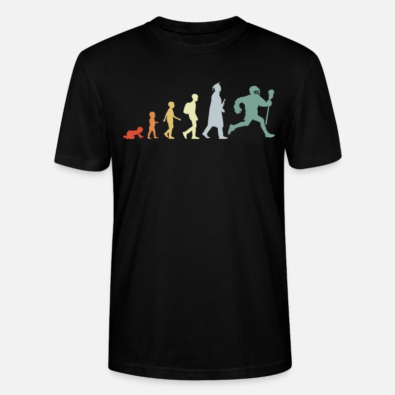 Évolution d’un joueur de crosse - T-shirt bio CRAFTER Stanley Stella Unisexe - noir