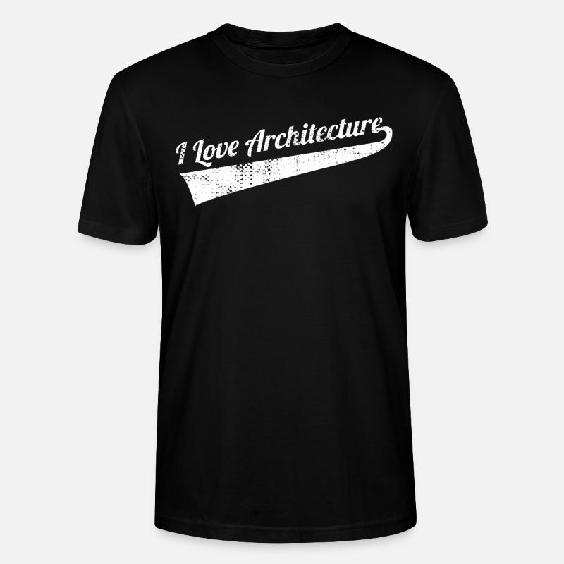L’amour de l’architecture - T-shirt bio CRAFTER Stanley Stella Unisexe - noir