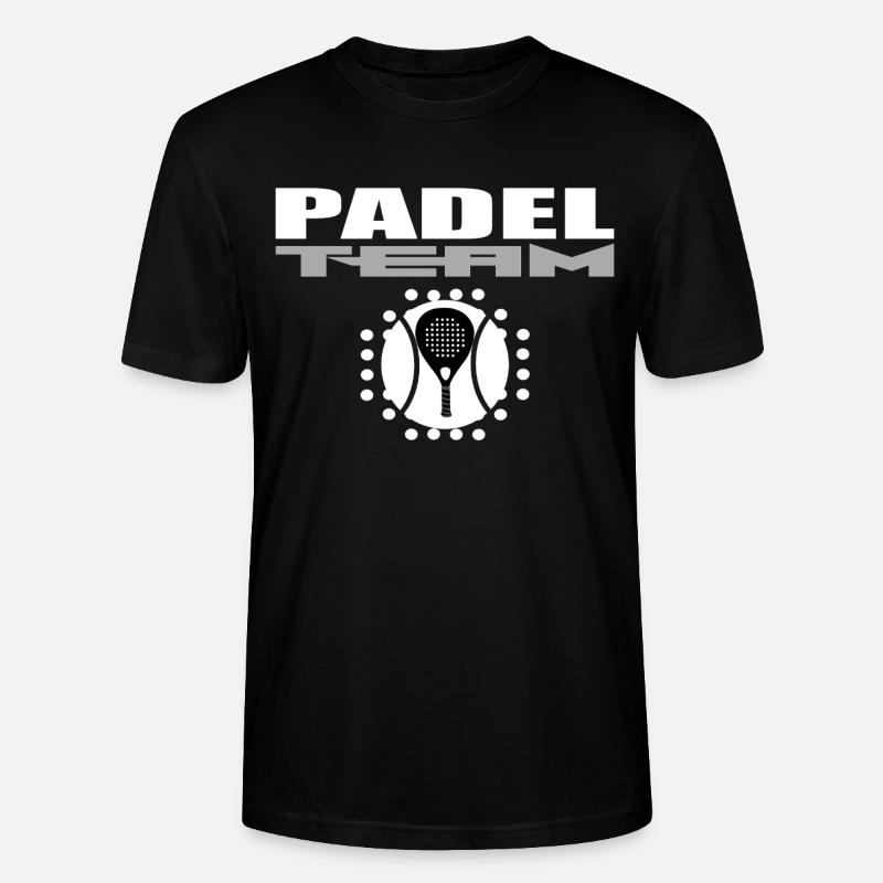 Padelschläger-Design mit modernem Stil - Stanley/Stella Unisex Bio-T-Shirt CRAFTER - Schwarz