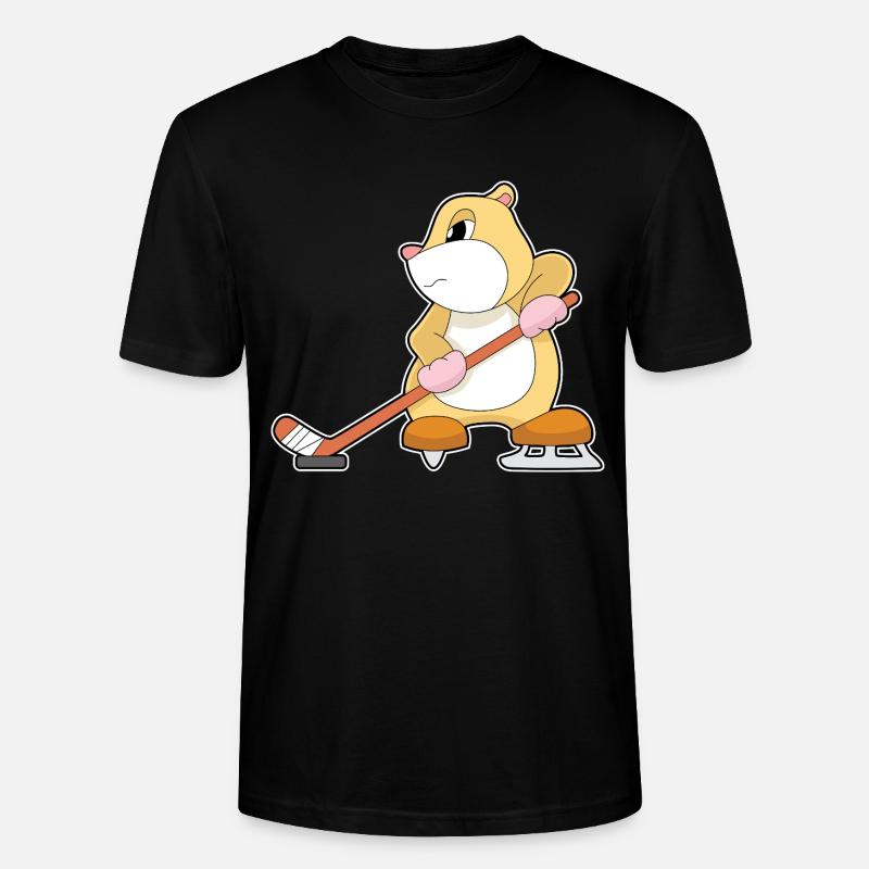 Hamster Eishockey Eishockeyschläger - Stanley/Stella Unisex Bio-T-Shirt CRAFTER - Schwarz