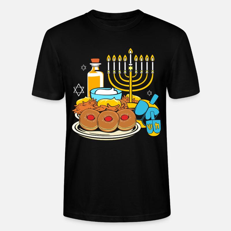 Hanoukka Hanoukka Hanoukka - T-shirt bio CRAFTER Stanley Stella Unisexe - noir