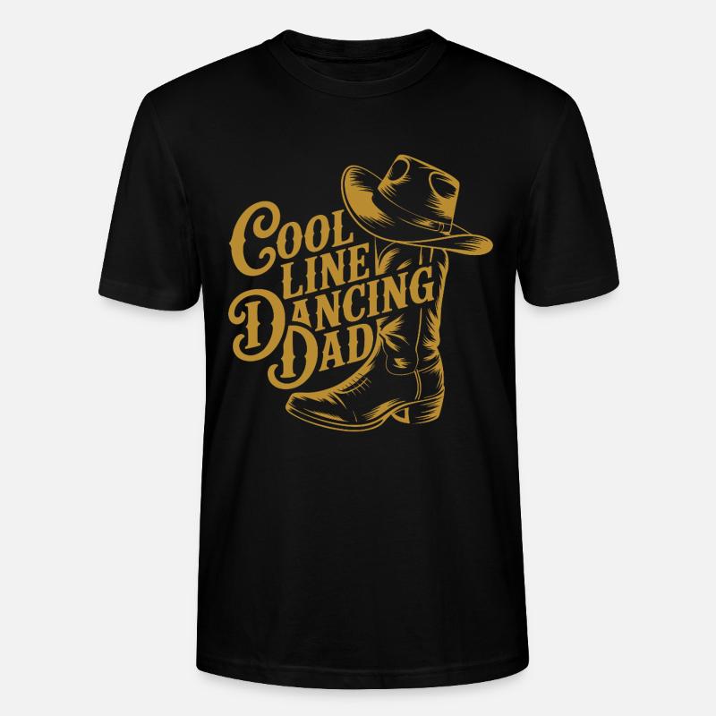 Line dance dad cool dancing dad - Stanley/Stella CRAFTER Unisex Organic T-Shirt - black