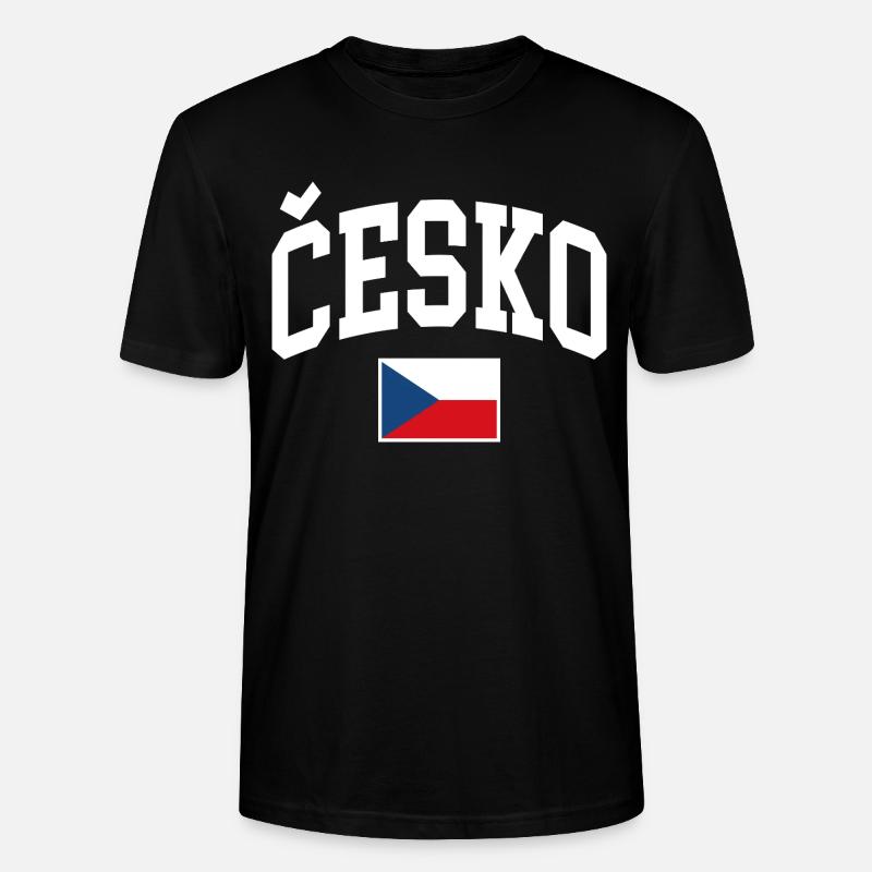 Drapeau de la République tchèque - T-shirt bio CRAFTER Stanley Stella Unisexe - noir