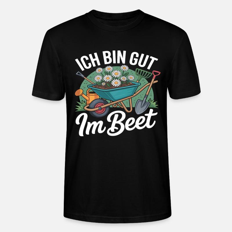 ich bin gut im beet - Stanley/Stella Unisex Bio-T-Shirt CRAFTER - Schwarz