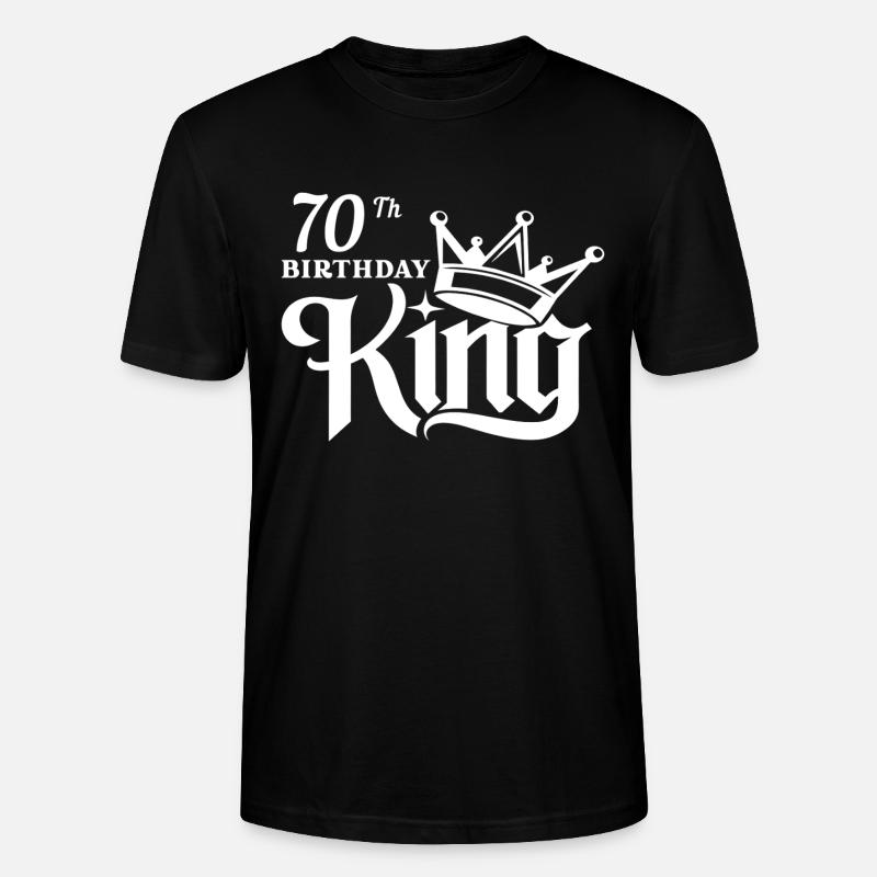 Roi du 70e anniversaire - T-shirt bio CRAFTER Stanley Stella Unisexe - noir