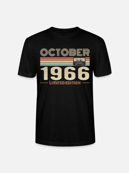 Birthday October 1966 - Birthday October 1966 - Stanley/Stella CRAFTER Unisex Organic T-Shirt - black