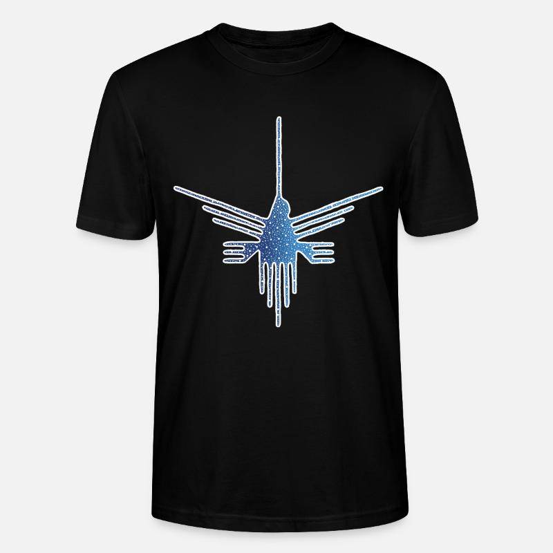 Nazca-Vogel auf Sternenhintergrund - Stanley/Stella Unisex Bio-T-Shirt CRAFTER - Schwarz
