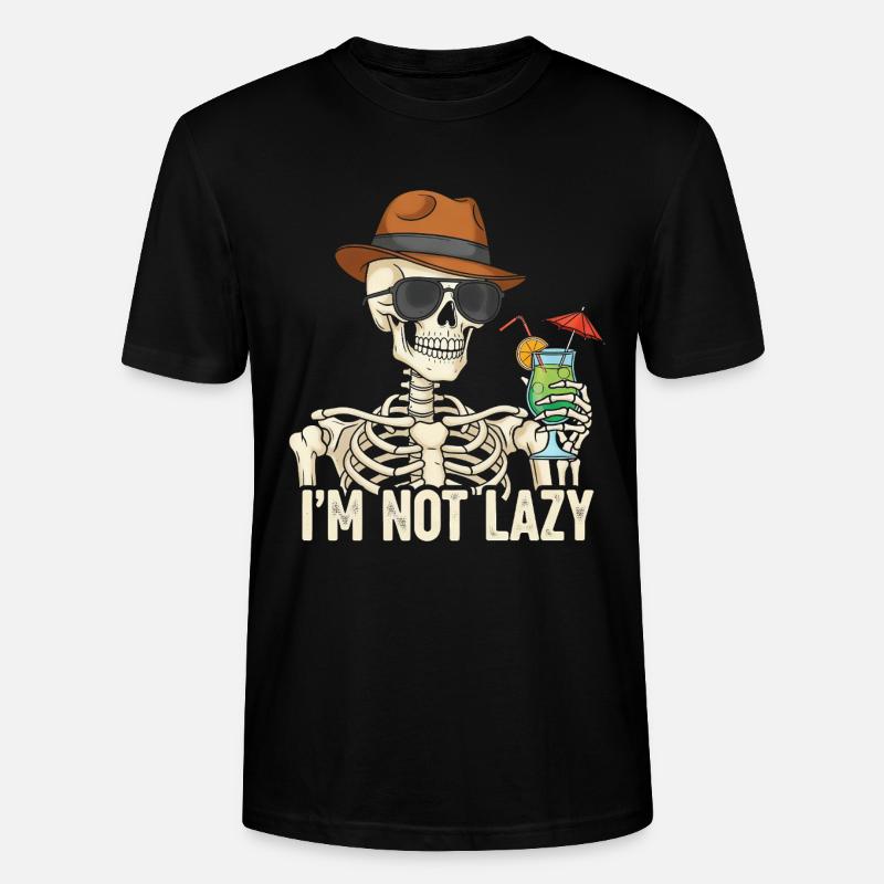 Skeletor mit Sommergetränk - Stanley/Stella Unisex Bio-T-Shirt CRAFTER - Schwarz