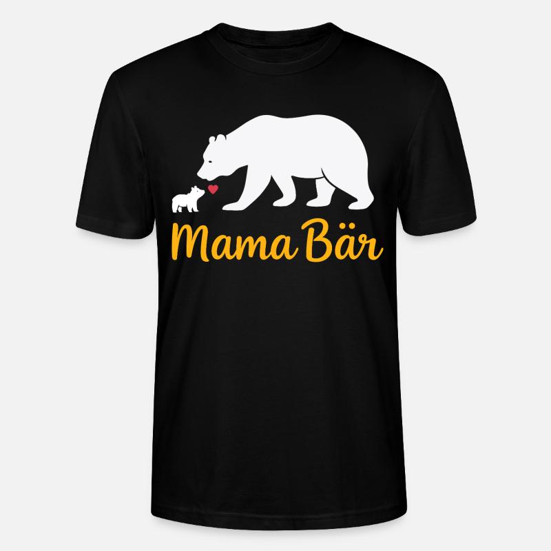 Future Maman MAMA BEAR Rétro Drôle - T-shirt bio CRAFTER Stanley Stella Unisexe - noir