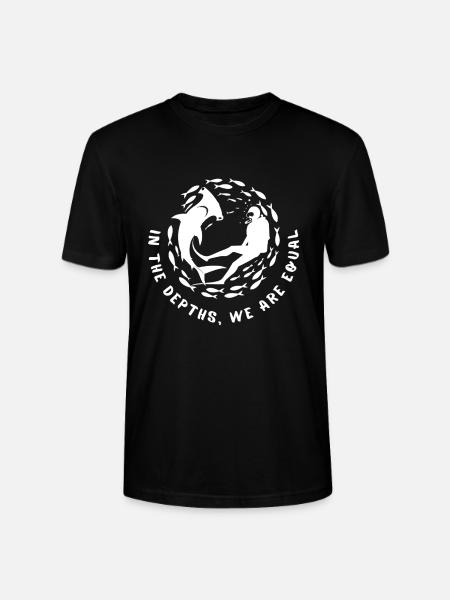 In the Depths We Are Equal - Stanley/Stella CRAFTER Unisex Organic T-Shirt - black