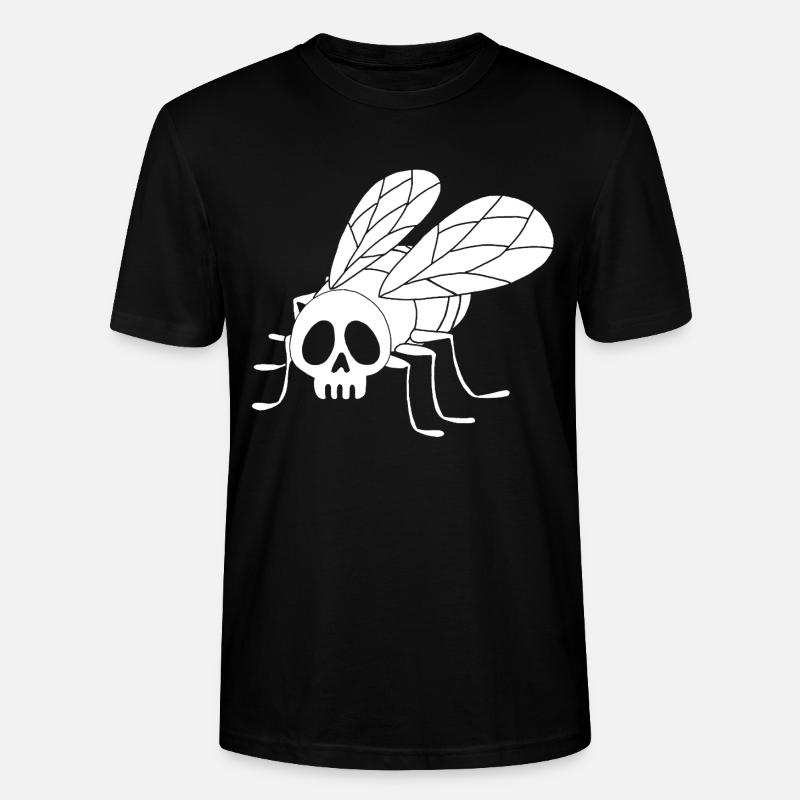 Fly Skull (weiß) - Stanley/Stella Unisex Bio-T-Shirt CRAFTER - Schwarz
