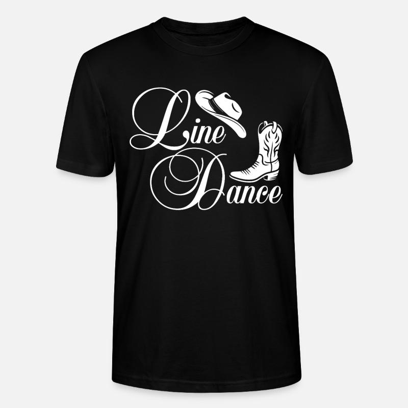 Line Dance Western Script - Stanley/Stella CRAFTER Unisex Organic T-Shirt - black