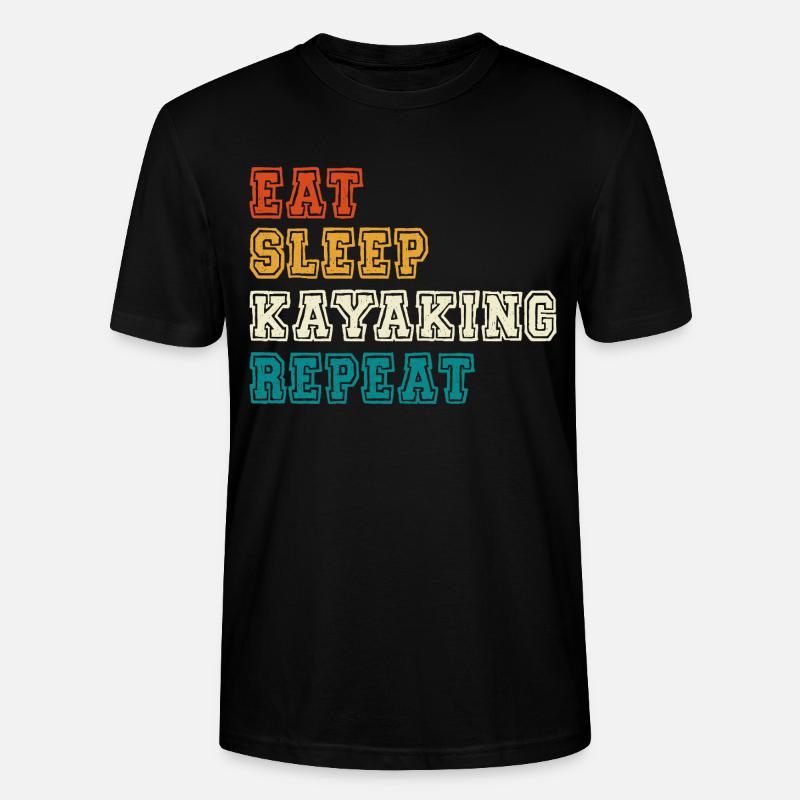Manger dormir Kayak Répéter - T-shirt bio CRAFTER Stanley Stella Unisexe - noir